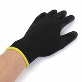 12 paar zwarte PU-veiligheidswerkhandschoenen Builders Protect Palm-coatinghandschoenen S / M / L-optie