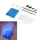 4X4X4 Niebieski zestaw do budowy sześcianu świetlnego z diodami LED 3D LED DIY Kit do Arduino Smart Electronics Led Cube Kit
