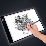 Tablette de dessin A3/A4 avec échelle, alimentée par USB, trois niveaux de gradation / gradation continue, tableau de dessin LED portable avec pochoir artistique