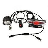 Regulowany zestaw oświetlenia rowerowego z reflektorem, kierunkowskazami i tylną lampą LED z ostrzeżeniem z indywidualnym przełącznikiem sterującym dla Bafang BBS01/BBS02/HD.