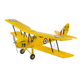 Dancing Wings Hobby Tiger Moth Envergadura de 800 mm Biplano de madeira de balsa Avião RC completo ARF