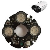 3pcs Farol de LED IR em Matriz 850nm Placa de Infravermelho para Câmera Bullet CCTV Diâmetro 53mm