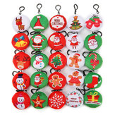25 pezzi Natale Mini peluche portachiavi Decorazione natalizia Forniture per feste per bambini Bomboniere