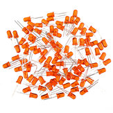 100 stücke 5mm LED orange licht emittierende diodenfüße lang 16-18mm DIP led diode orange farbe