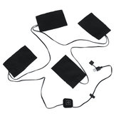 9W 5-12V Aquecimento USB 4 Almofadas 3 Marchas Colete Térmico Placa Aquecida Jaqueta Moto Inverno Quente