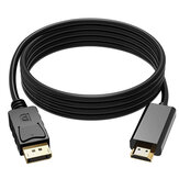 Câble convertisseur DisplayPort vers HDMI-compatible de 1,8 M 4K * 2K pour connecter un ordinateur portable à des projecteurs