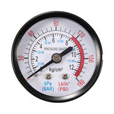 Manómetro de presión de aire de 13 mm con rosca BSP de 1/4, escala doble de 0-180 PSI 0-12 para compresor de aire