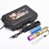 15W 365nm UV Schwarzlicht-Taschenlampendetektor Schwarzlicht für Haustiere Urinflecken Bettwanze mit 18650 Batterie und Ladegerät