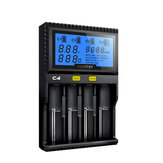 Miboxer C4 Wyświetlacz LCD Szybka Inteligentna ładowarka akumulatorów Li-ion/IMR/INR 4 gniazda US Plug