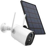 Zeetopin ZS-GX6S 1080P Беспроводная наружная камера видеонаблюдения с WiFi, солнечной батареей, IP-сетью, питанием лицевого детектора движения, ночным видением, двусторонней аудиосвязью, защитой IP65 и возможностью хранения в облаке/на SD-карте
