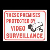 Знак надзорной видеокамеры. Самоклеющийся наклейка. Эти помещения охраняются видеонаблюдением.