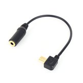 Cabo de transferência de adaptador de microfone Mini USB para 3,5 mm de cor preta para Gopro Hero 3 3 Plus 4
