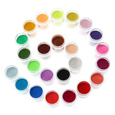 Manicura acrílica de 24 colores Uña Decoración de polvo de arte en polvo