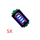 5 stuks 7.4V Li-po Batterij Indicator Display Board Vermogensopslag Monitor