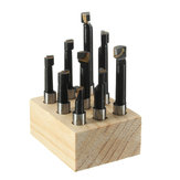 9 peças conjunto de barra de perfuração de 3/8 de polegada barras com ponta de carboneto ferramentas de torno