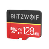BlitzWolf® BW-TF1 Classe 10 UHS-1 32GB UHS-3 V30 64GB Carte mémoire Micro SD TF 128 Go avec adaptateur