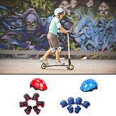 7pcs enfants faisant du vélo skating skateboard casque de vélo coude genou main tampons sports équipement de protection