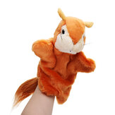 Títere de mano de animal de peluche de 27 cm de altura con forma de ardilla de cuentos de hadas, juguete clásico para niños