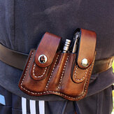 الرجال جلد طبيعي حقيبة الأدوات حقيبة حزام حقيبة EDC لفي الهواء الطلق
