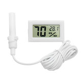 Termômetro higrômetro digital LCD mini de 3 peças para geladeira e freezer, medidor de temperatura e umidade, ovo branco inc