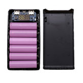 Caixa de energia 18650 com tela LCD 6 baterias Type-c Power Box Placa-mãe Carregador de bateria portátil