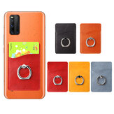 Универсальный 2 в 1 держатель-кольцо для мобильного телефона из искусственной кожи с клейкой поверхностью 3М с отделением для карты для всех смартфонов Poco F2 Pro Redmi Note 9S