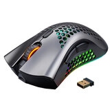 YINDIAO A3 2.4G Wireless Mouse 1600DPI 7 Buttons Hollow Honeycomb Rechargeable RGB Optical Silent Gaming Mice for Computer Laptop PC Gamer