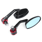 Espelhos retrovisores de guidão de 7/8 polegadas (22 mm) para motocicletas com lentes azuis anti-reflexo
