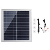 25W Portable Solar Panel Kit DC USB Charging Double USB Port Suction Cups Camping Traveling 