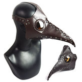 al aire libre Juego Marrón PU cuero Steampunk Plague Bird Nose Mascara traje gótico de la fiesta de Halloween