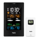 FanJu 3389 LED Eletrônico Relógio Cor Da Tela Tempo Relógio Temperatura Ao Ar Livre Indoor Umidade Relógio Estação Meteorológica Multi-Função 