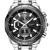 LONGBO 80135 Military Style Men Quartz Watch Luxury Stainless Steel Wristwatch