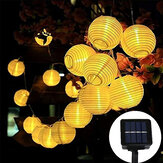 10/20/30/50 LED Solar Cadena de luz de bola de hadas Linterna Lámpara al aire libre Decoración de jardín Luz cálida