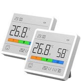 2 Stücke Xiaomi DUKA Atuman TH1 Temperaturfeuchtigkeitsmesser LCD-Digitalthermometer Hygrometer-Sensor Wetterstation Uhr für den Innenbereich