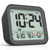 Bakeey Orologio LED digitale con allarme, temperatura, umidità, calendario, funzione snooze e retroilluminazione. Orologio elettronico da tavolo.