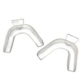 2 unidades de proteção noturna transparente branqueador de dentes para moagem de bocais bandejas protetoras de goma Dental