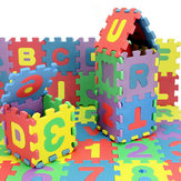 72pcs niños del bebé mini alguna vez estera del número de cartas del alfabeto de espuma 3ros rompecabezas juguetes educativos