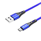 USLION 3A USB-A naar Micro USB-kabel QC2.0 QC3.0 Snelladen Gegevensoverdracht Nylon Vlechtkernlijn 0.5M/1M/2M Lang voor Oneplus 7 Huawei P30 MI9 S10 S10+