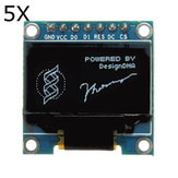 5 τεμάχια 7 Pin 0,96 ιντσών IIC/SPI Σειριακή Οθόνη OLED 128x64 Λευκό Πρότυπο