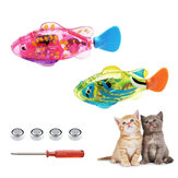 Mascotas peces robóticos activados por batería, juguetes de mascotas robóticas para la decoración de acuarios y pesca