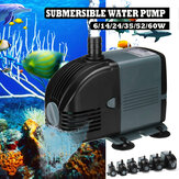 6/14/24/35/52/60W Submersible Water Pump Low Noise Durable Aquarium Tank Fish Fountain Pump