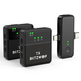 BlitzWolf® BW-SX31 3 in 1 Wireless-Lavalier-Mikrofon iOS Typ-C 3,5mm Jack Mic DSP Intelligentes Rauschunterdrückungs-Niedriglatenz-HD-Mikrofon für Telefonkamera SLR PC Laptop