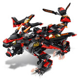 MoFun Black Battle Drago FAI DA TE 2.4G 4CH RC Robot Block Building Controllo a raggi infrarossi Assemblato Robot Toy