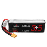 Bateria LiPo URUAV 11.1V 3500mAh 120C 3S com plug XT60 para Drone RC