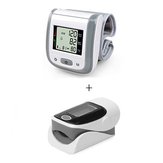 Digital LCD Presión arterial de la muñeca Monitor & Oxímetro de pulso de dedo OLED SpO2 & PR Kits