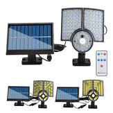 Lumière solaire extérieure 3 modes de fonctionnement Capteur de mouvement solaire Télécommandé LED Murale étanche IP65 Jardin Lampe extérieure