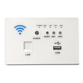 Beágyazott falba szerelhető 118 típusú Router vezeték nélküli AP Panel Router WPS WiFi Extender 1500mA USB Töltőaljzat, 300Mbps