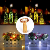 Lumière de fée nocturne en forme de bouchon de bouteille de vin alimentée par batterie avec 15 LED pour la fête de Noël