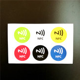 6pcs Ntag213 144byte NFC  Capacity Color Electronic Tag Card Sticker Phone Available Adhesive Labels RFID