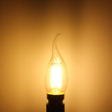 Dimmbare AC220V B22 C35 4W Warmweiße LED-Filament-COB-Retro-Edison-Glühbirne